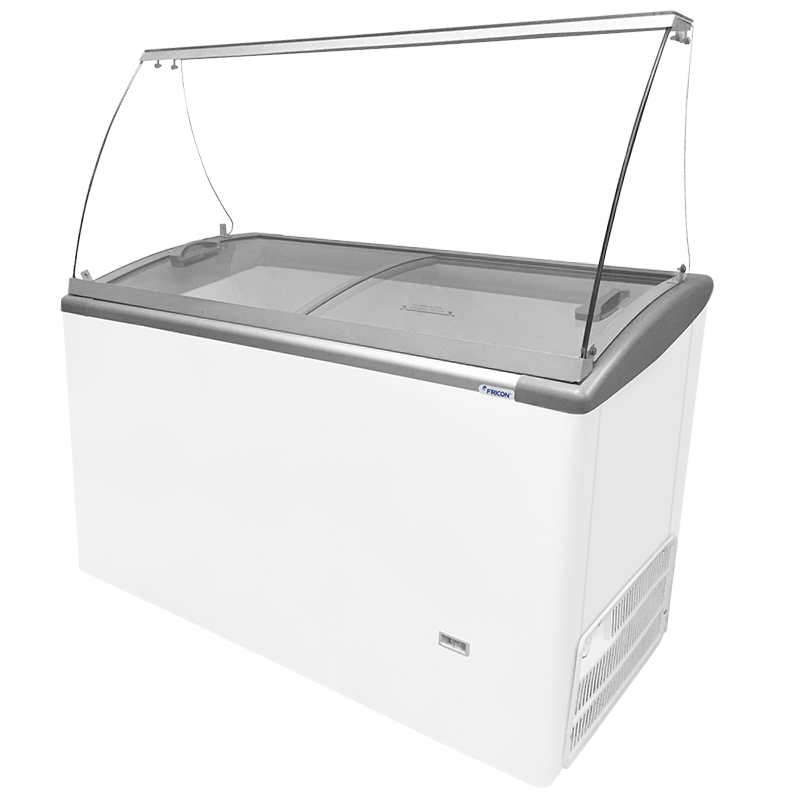 EXHIBIDOR HELADERO VIDRIO CURVO HFSL-476 FRICON.
