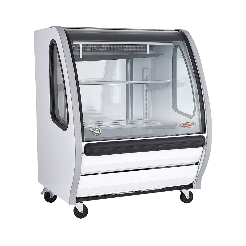 VITRINA TEM100 LATINOAMERICA MOSTRADORES CHARCUTERO CURVOS